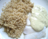 Flétan sauce curry et quinoa