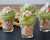 Verrines à la crème d'avocat