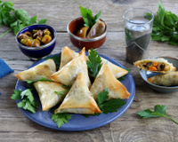 Samoussas aux légumes et olives