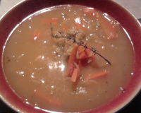 Une soupe parfumée et croquante