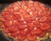 Tarte aux fraises traditionnelle à la crème pâtissière