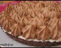 Tarte à la mousse de poire meringuée au chocolat
