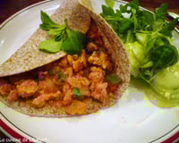 Fajitas de dés de dinde aux légumes du soleil