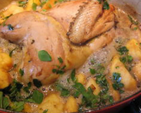 Faisan au cidre et aux pommes