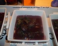 Cassolettes d'escargots de Bourgogne au vin rouge