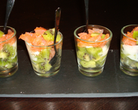 Verrine kiwi saumon