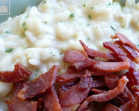 Risotto aux croustilles de jambon et reblochon