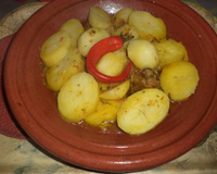 Tajine de veau aux pommes de terre et olives vertes