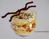 Verrine de crème dulcey, vanille et spéculoos