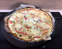 Tarte aux courgettes, tomates et chèvre