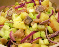 Salade parmentière aux harengs et aux céleris  