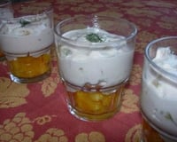 Verrines sucrées-salées au thon et aux abricots