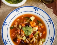 Recette de la traditionnelle soupe provençale au pistou
