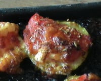 Rondelles de courgettes gratinées