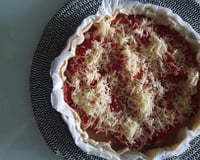 Tarte tomates/thon et vache qui rit