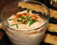 Verrine de mousse de saumon fumé à la vodka