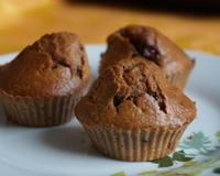 Muffins chocolat-chunks chocolat et noix de pécan, une recette originale de notre cru.