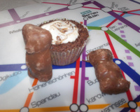 Cupcakes chocolat aux oursons guimauves