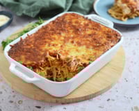 Gratin de spaghetti à la bolognaise