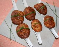 je voulais tester l'alliance poire roquefort dans les madeleines et apporter un peu de croquant avec les amandes ! délicieux !