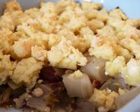 Un crumble idéal pour les amateurs de sucré-salé.