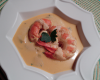 Chapon à la bisque de homard