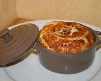 Soufflé de chèvre aux trois poivrons