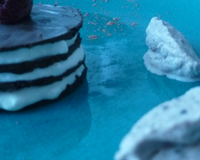 Mille-feuilles au chocolat et sa mousse.