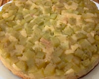 Gâteau rhubarbe façon tatin