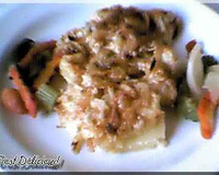 Gratin de pommes de terre aux oignons caraméllisés