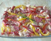 Poulet aux 3 poivrons couleurs