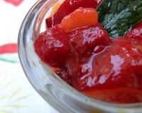 Salade de fruits d'été verveine menthe