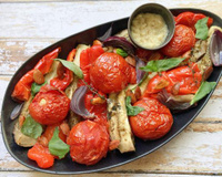 Escalivada de poivrons, aubergines et tomates grillées