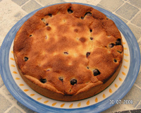 Gâteau aux cerises et crème pâtissière