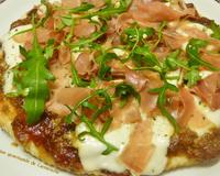 Pizza cuisson sans four au jambon cru
