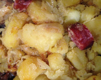 Potée aux chou blanc et lard salé