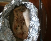 Truite crémeuse en papillote