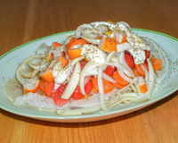 Papillotes de poisson aux petits légumes