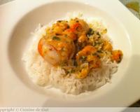 Recette de fruits de mer très parfumée d'une sauce à base de fumet de poisson et bien épicée que l'on sert accompagné d'un riz.
