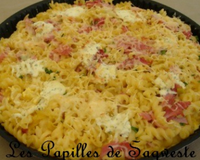 Quiche sans pâte aux torsettes et jambon