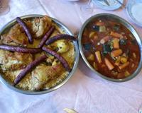 Couscous au poulet et merguez.