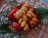 Tourbillons 'Parmentier' dans une corbeille à croquer