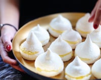 Mini-meringues, curd mangue-citron