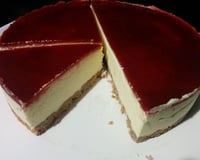 Cheesecake classique au chocolat blanc et fraises