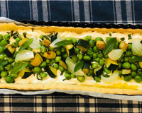 Tarte salée aux légumes de printemps