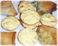 Bouchées apéritives saumon, ricotta, ciboulette