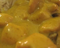 Poulet à la crème au curry