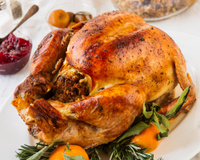 Chapon pain au foie gras et pain d'épice