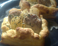 Feuilleté pomme de terre boudin blanc