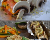 Papillote de saumon aux 4 légumes